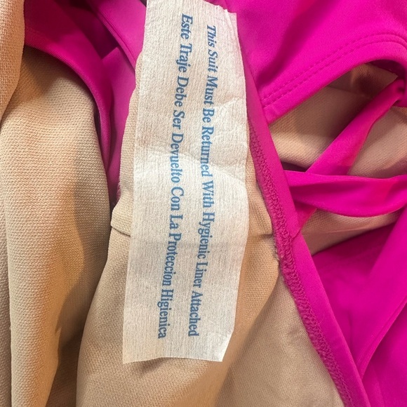 NWOT Kona Sol Hot Pink One-Piece Crochet Detail Swimsuit Size XL - Picture 12 of 15